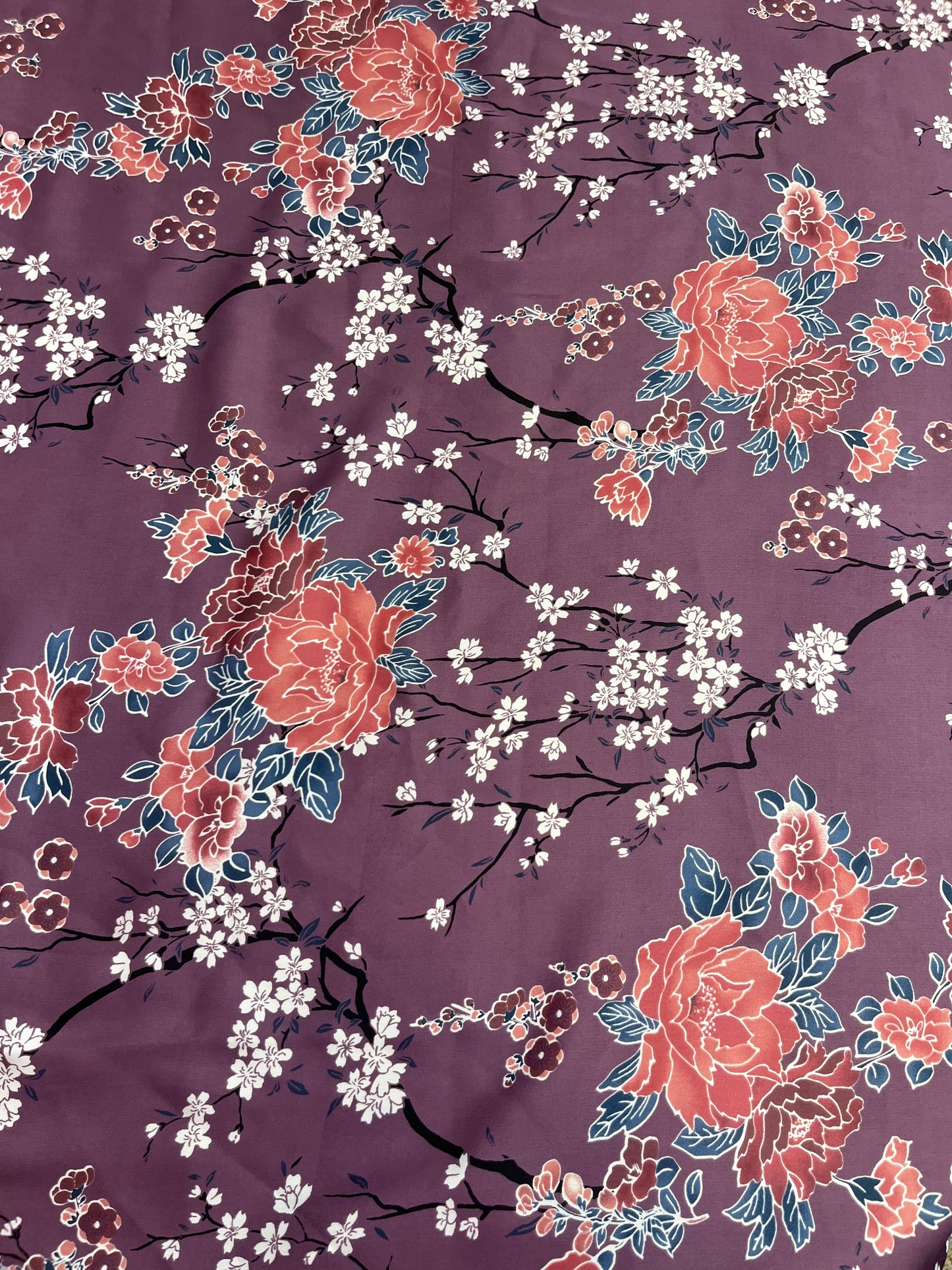 Wild Rag 45x45 light purple/ red orange /blue floral