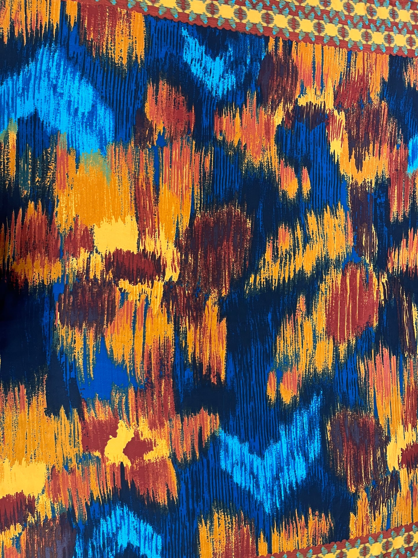 Wild Rag 45x45 blue/rust/gold arrow bloch
