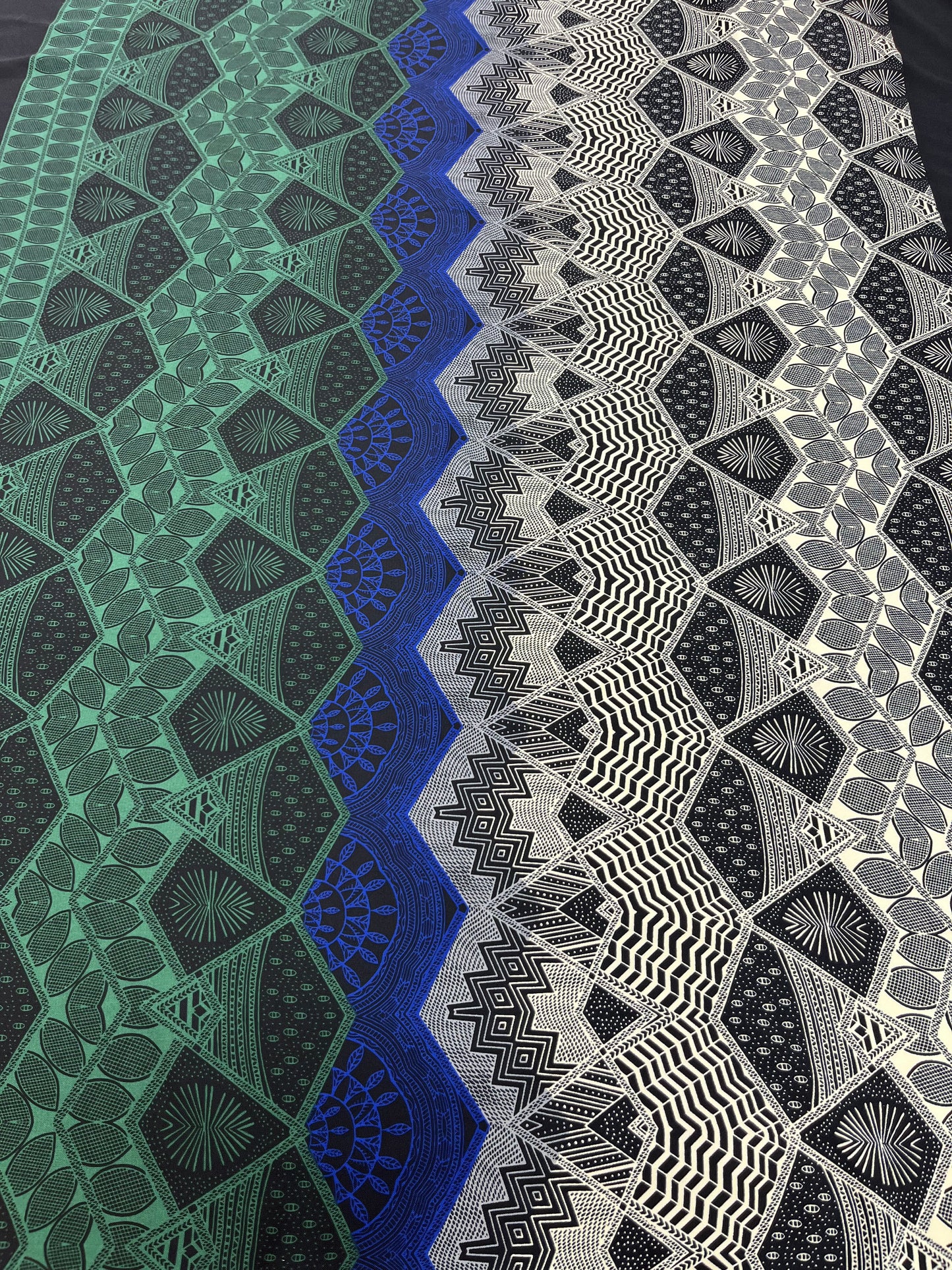 WildRag 45x45 green/blue/white stripe