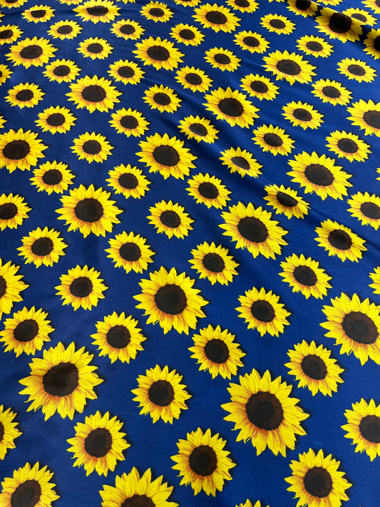Wild Rag 45x45 blue/sunflowers