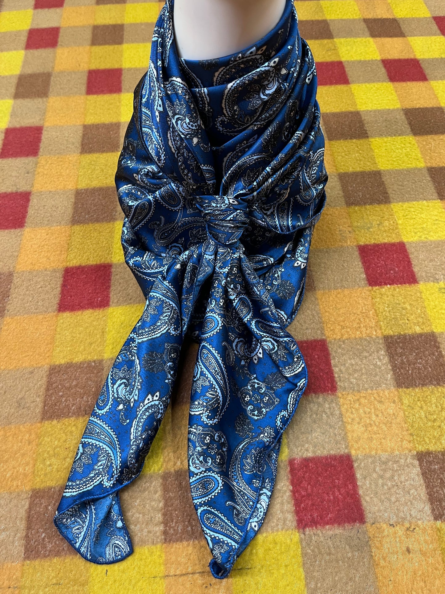 Wild Rag 45x45 blue/ silver paisley