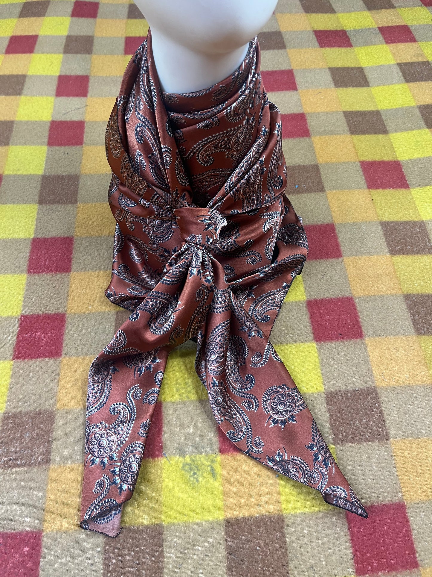 Wild Rag 45x45 rust spur/ paisley