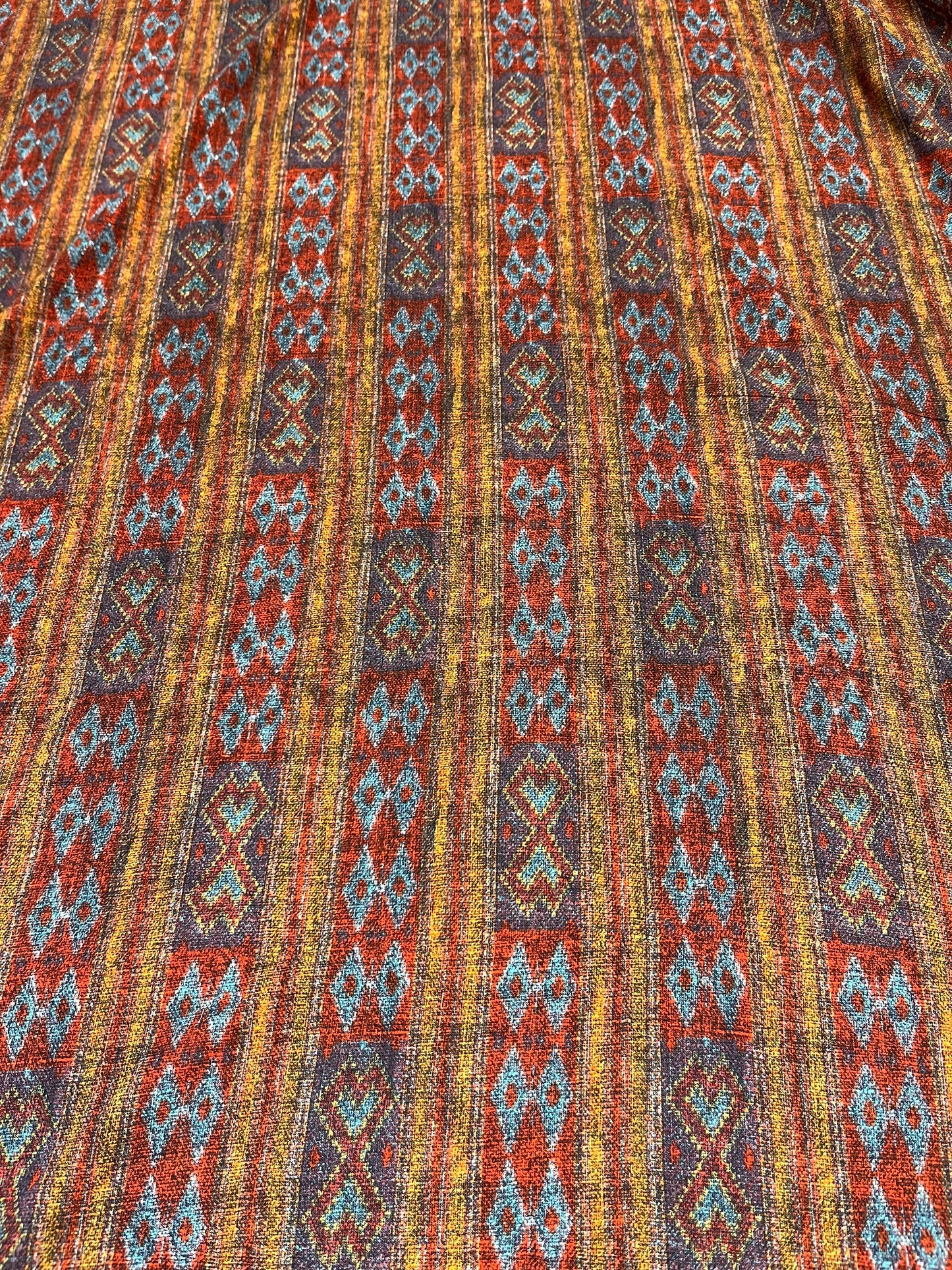 Wild Rag 45x45 rust/gold/blue diamond stripe