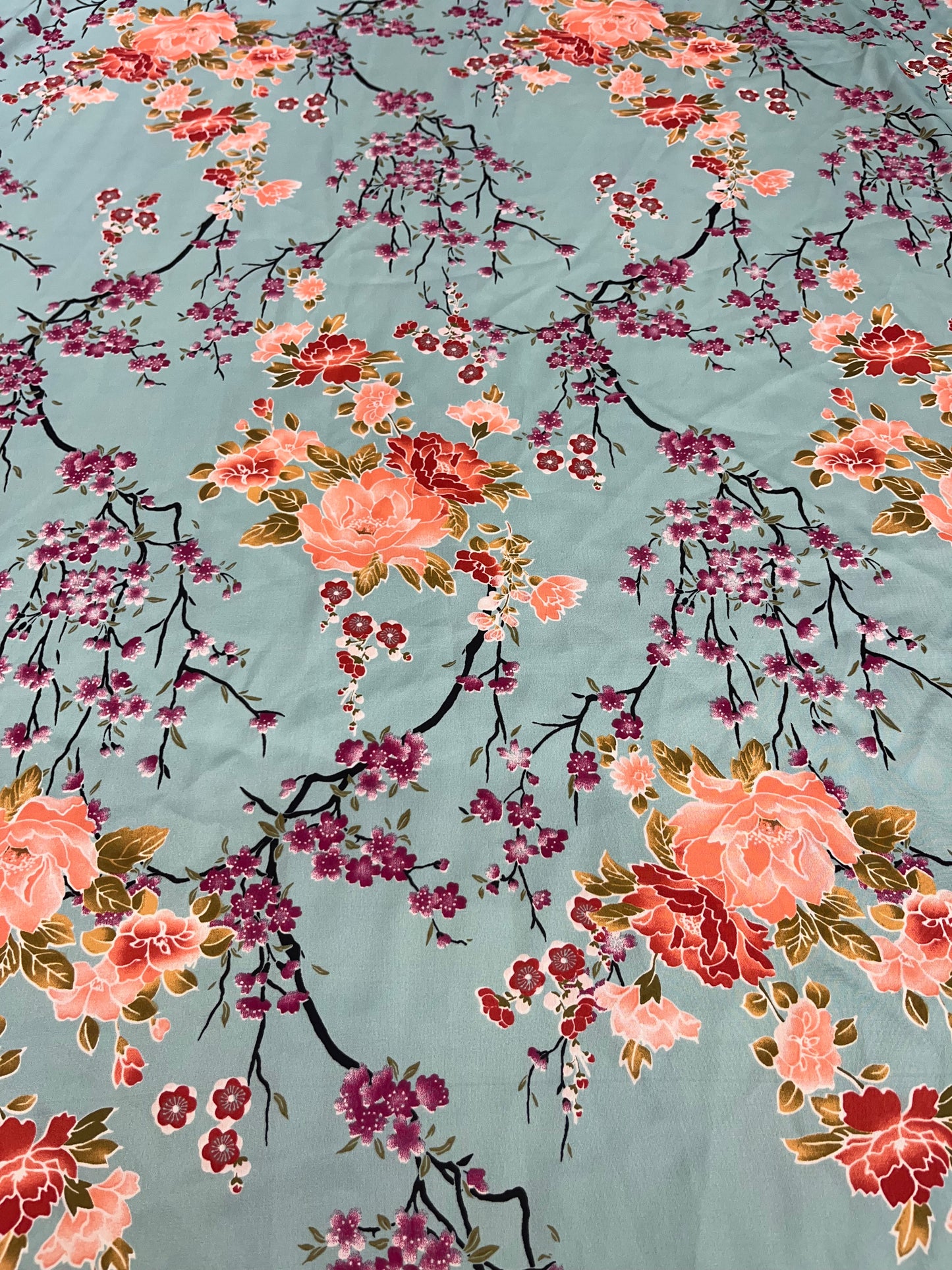 Wild Rag 45x45 baby blue/pink/purple floral