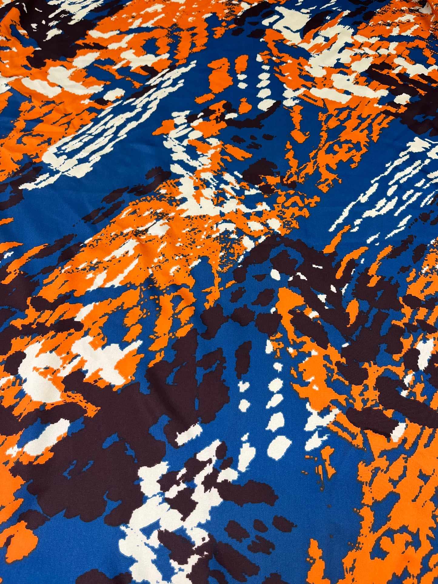 Wild Rag 45x45 blue/orange/brown splatter