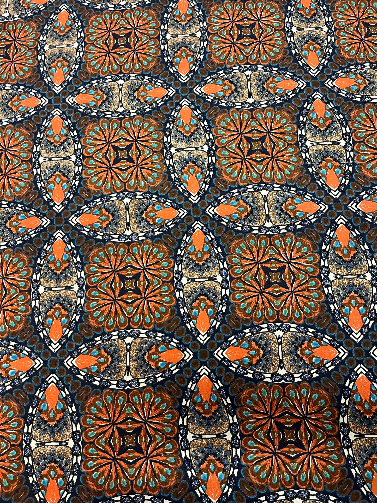 Wild Rag45x45 burnt orange/brown circle medallion