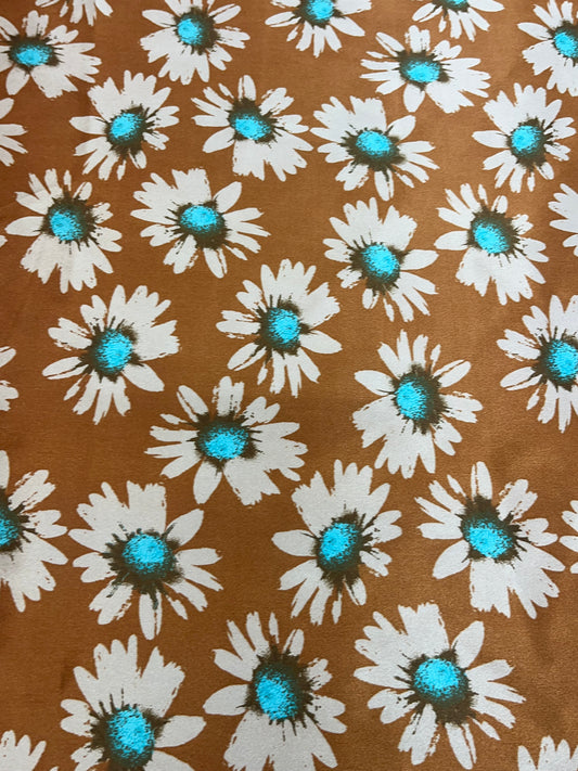 Wild Rag 45x45 copper/white turquoise floral