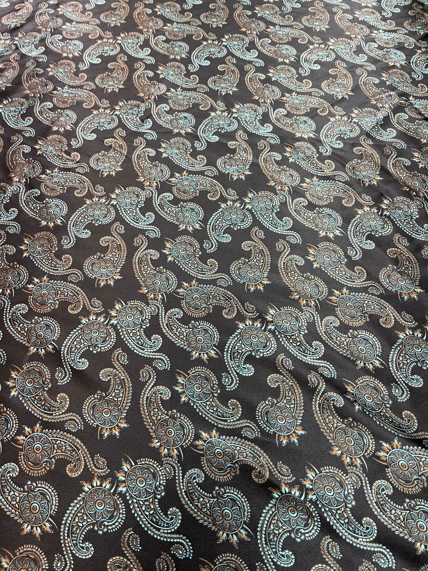 Wild Rag 45x45 black/blue/brown spur paisley