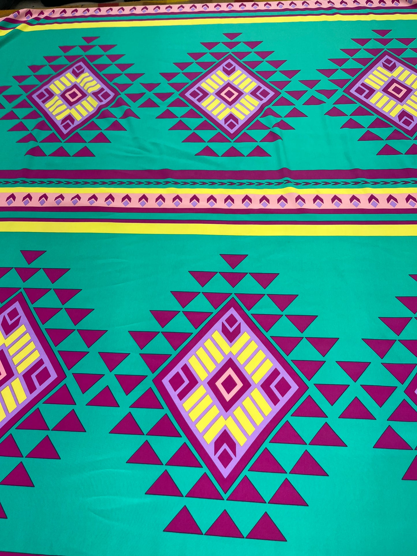 Wild Rag 45x45 pink/turquoise tribal
