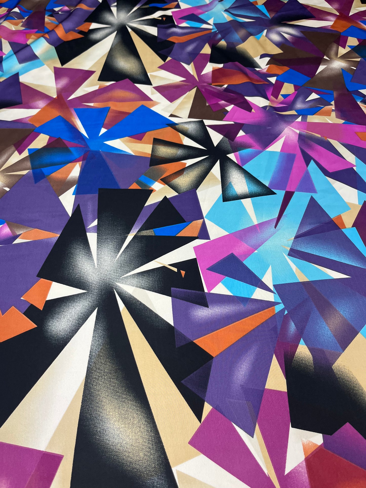 WildRag 45x45 purple/blue/black/orange pinwheel