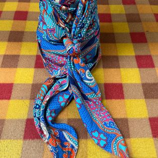 45x45 Wild Rag blue/ pink Damascus