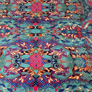 45x45 Wild Rag blue/ pink Damascus