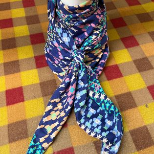 45x45 Wild Rag purple/pink/teal zigzag