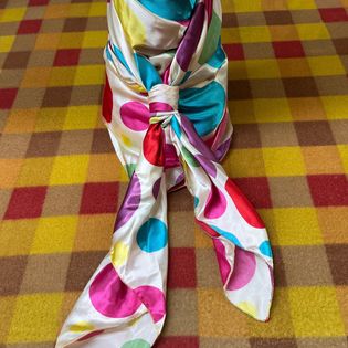 45x45 Wild Rag multi color polka dot