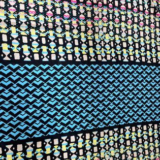 45x45 Wild Rag blue/grey zig zag dots