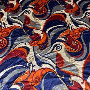 45x45 Wild Rag blue/orange swirl