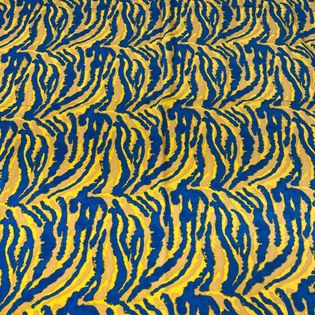 45x45 Wild Rag blue/gold tiger stripe