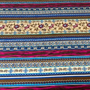 45x45 Wild Rag purple/blue/brown paisley/floral tribal