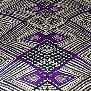 45x45 Wild Rag black/purple diamond