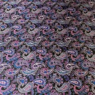 45x45 Wild Rag black/purple paisley
