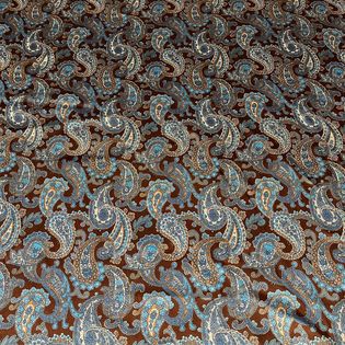 45x45 Wild Rag brown/blue paisley