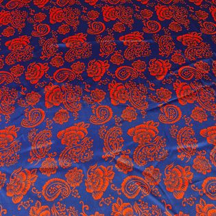 45x45 Wild Rag blue , red flowers