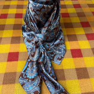 45x45 Wild Rag brown/blue paisley