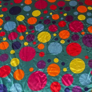 45x45 Wild Rag turquoise polka dot