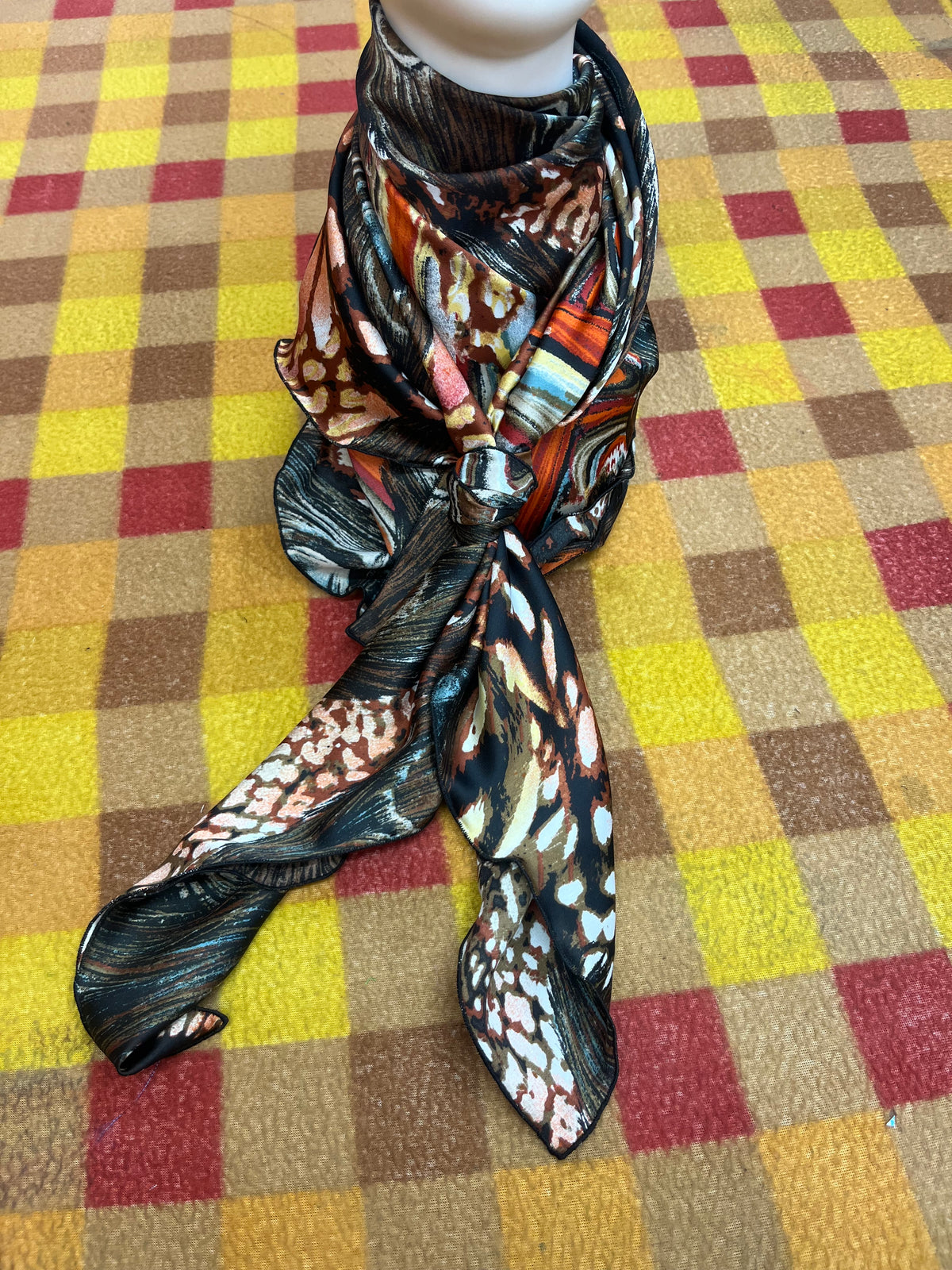 Wild Rag 45x45 peacock feather