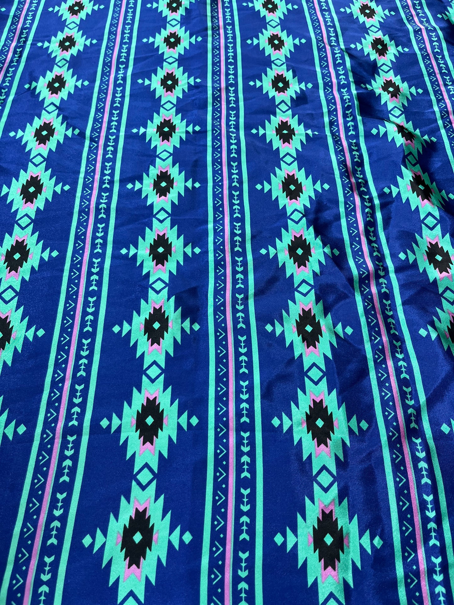 Wild Rag 45x45 blue/turquoise stripe chevron