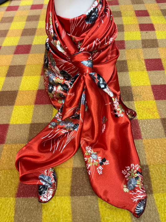 Wild Rag 45x45 red/ floral