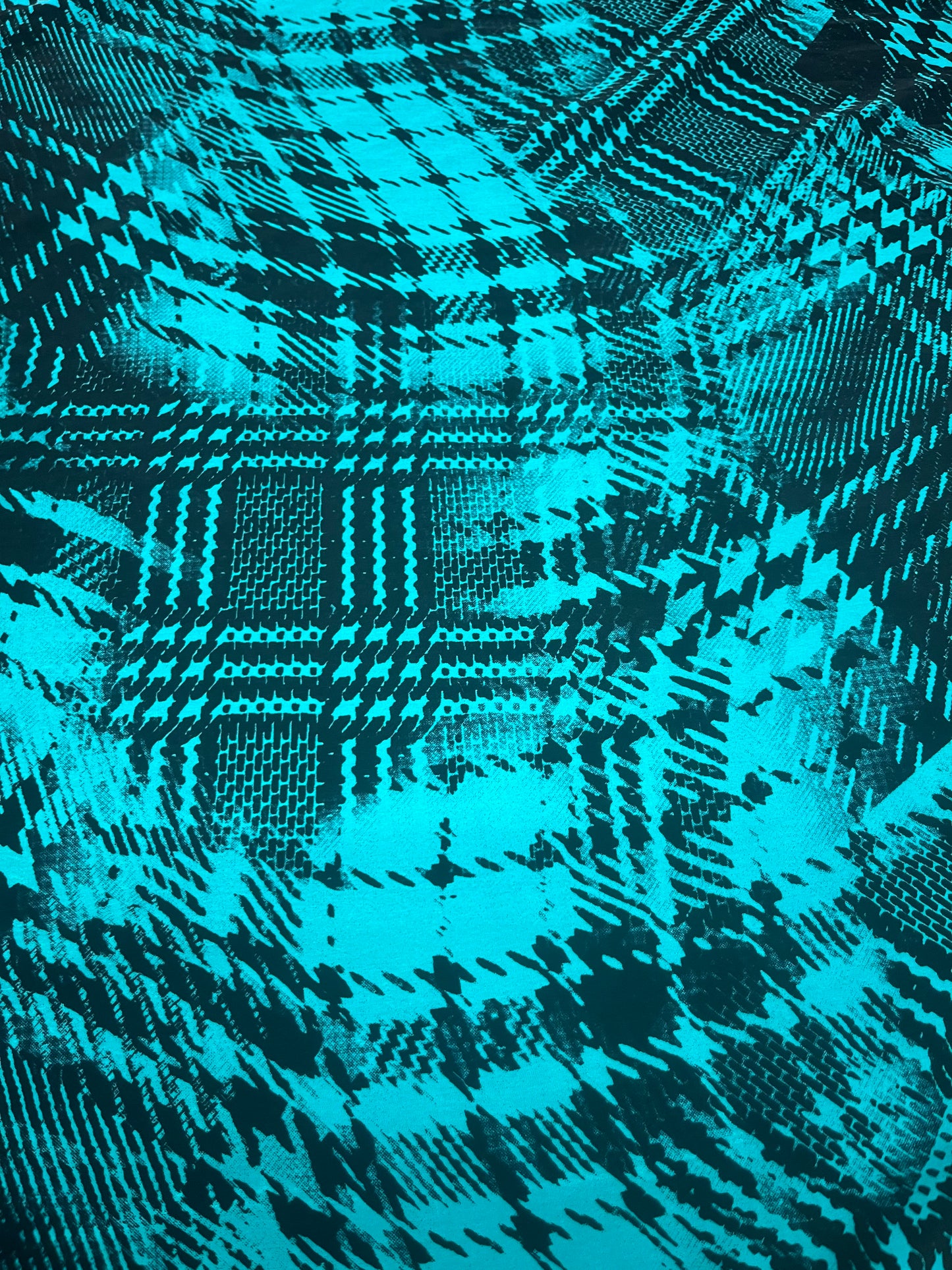 Wild Rag 45x45 teal/black plaid
