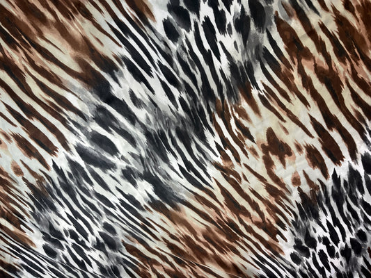 Wild Rag 45x45 black/brown zebra/ animal print