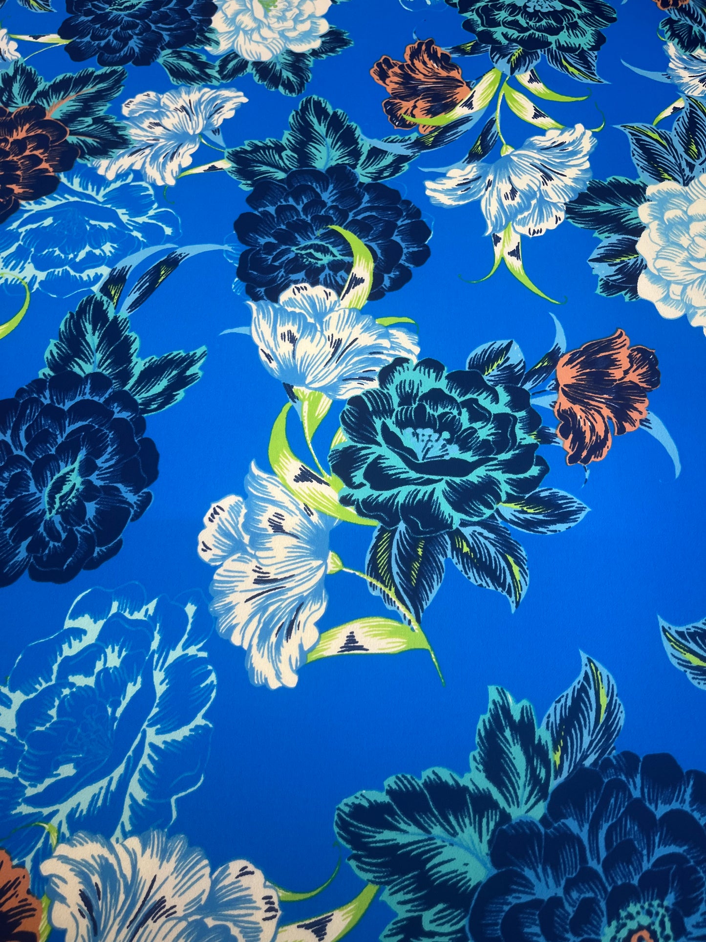 Wild Rag 45x45 blue/orange floral