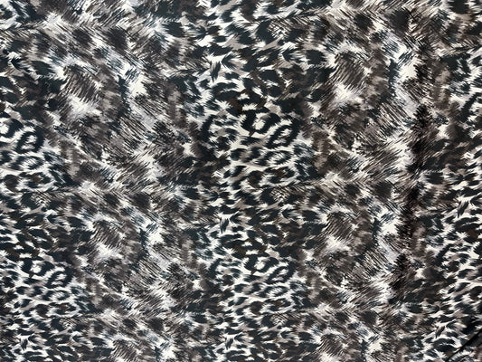Wild Rag 45x45 black/silver/white animal print