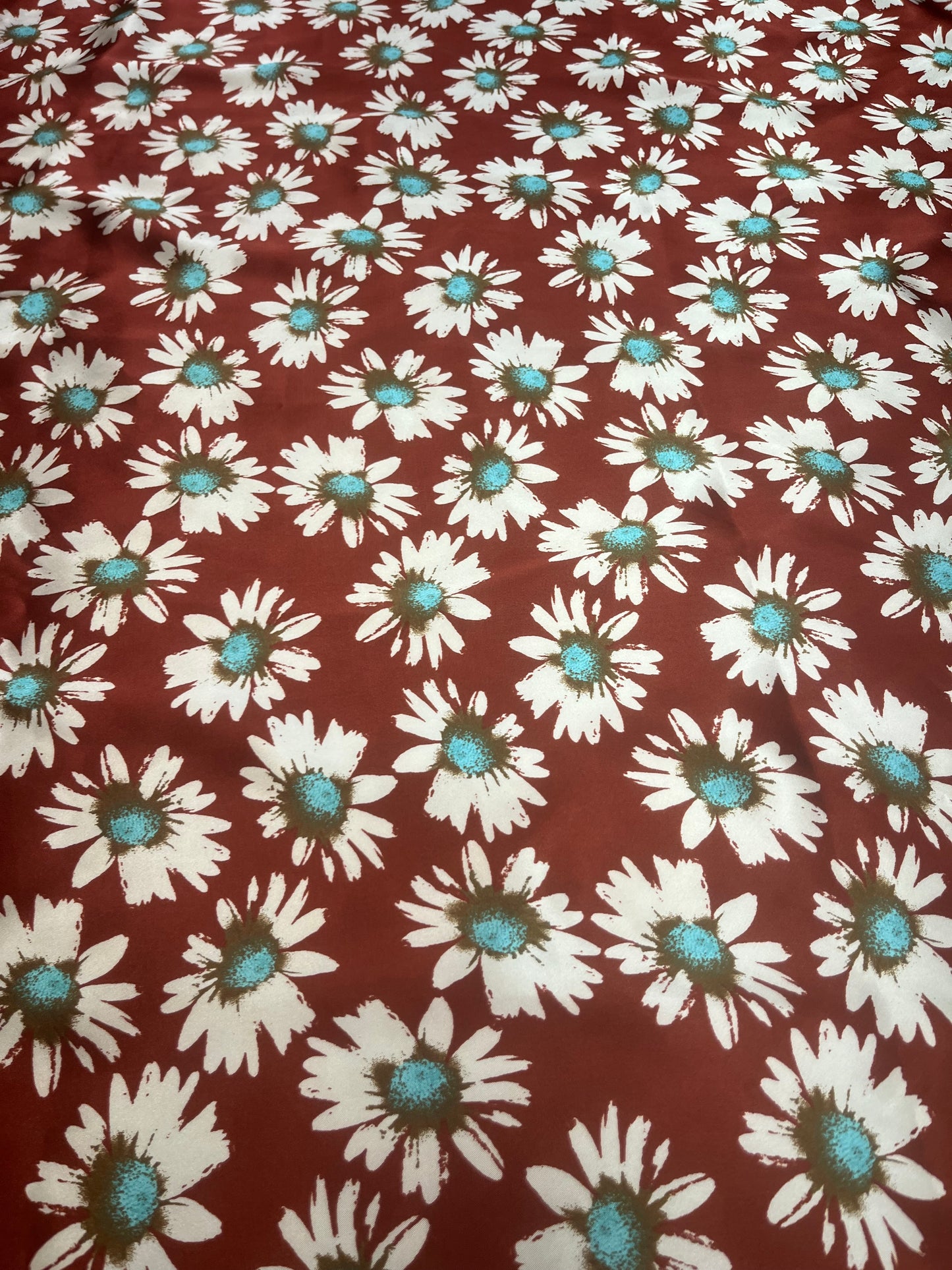 Wild Rag 45x45 rust/white/turquoise floral