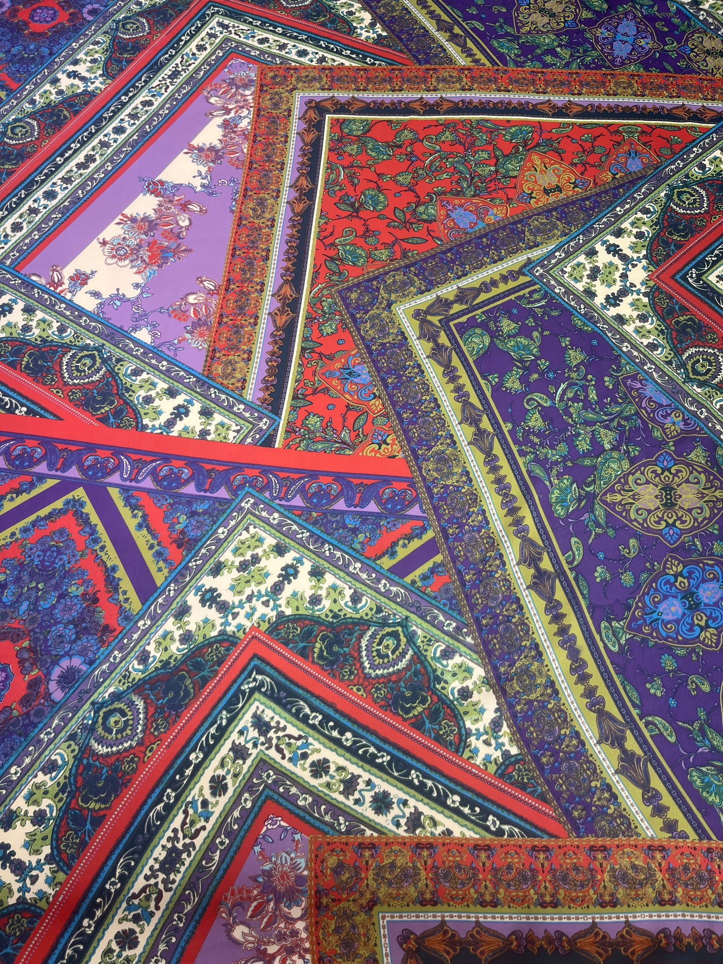 Wild Rag 45x45 purple/red patchwork bandanna