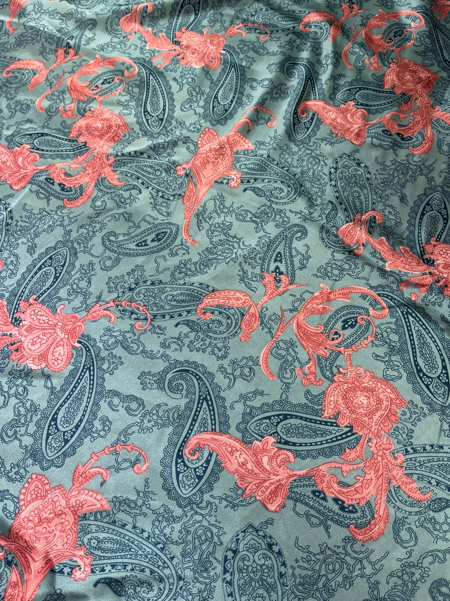 Wild Rag 45x45 teal/pink paisley