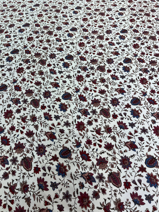 Wild Rag 45x45 white/ blue / red floral/ thistle