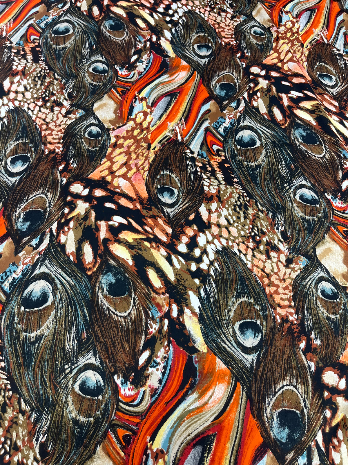 Wild Rag 45x45 peacock feather