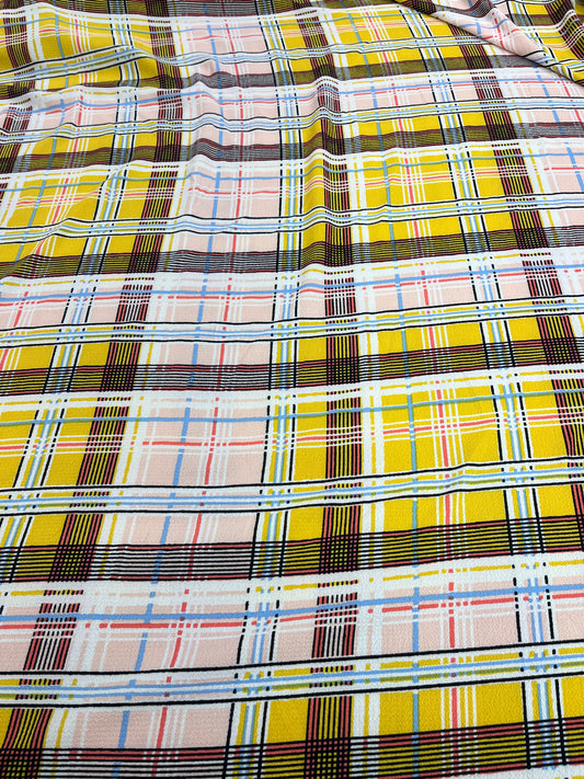 Wild rag 45x45 pink/blue/yellow plaid