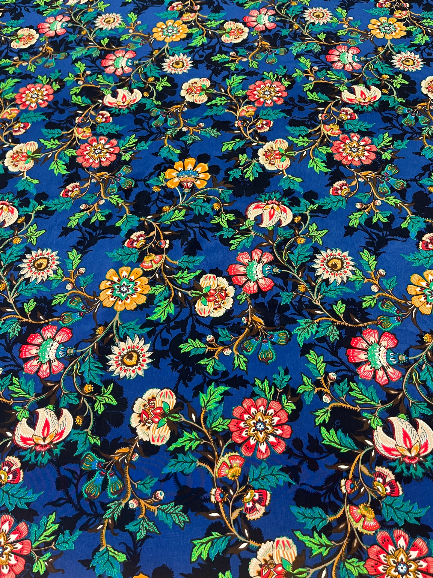 Wild Rag 45x45 blue/green/red thistle floral