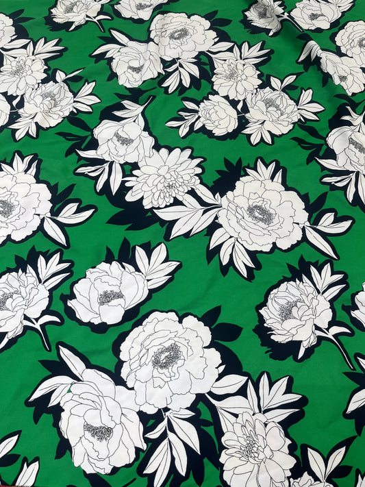 Wild Rag 45/45 Green/ white roses