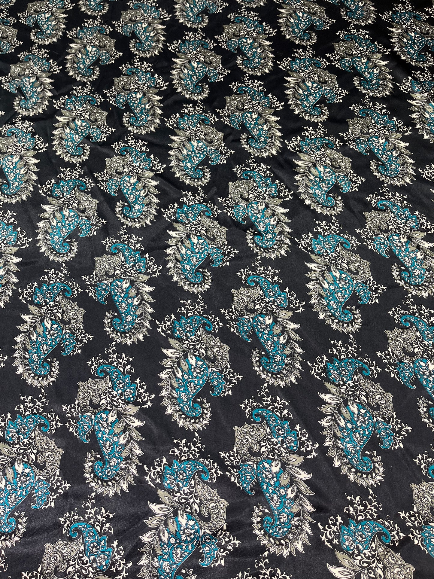 Black and teal paisley lol