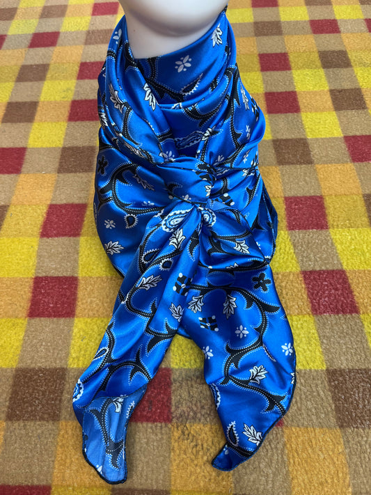 Wild Rag 45x45 blue thistle/paisley