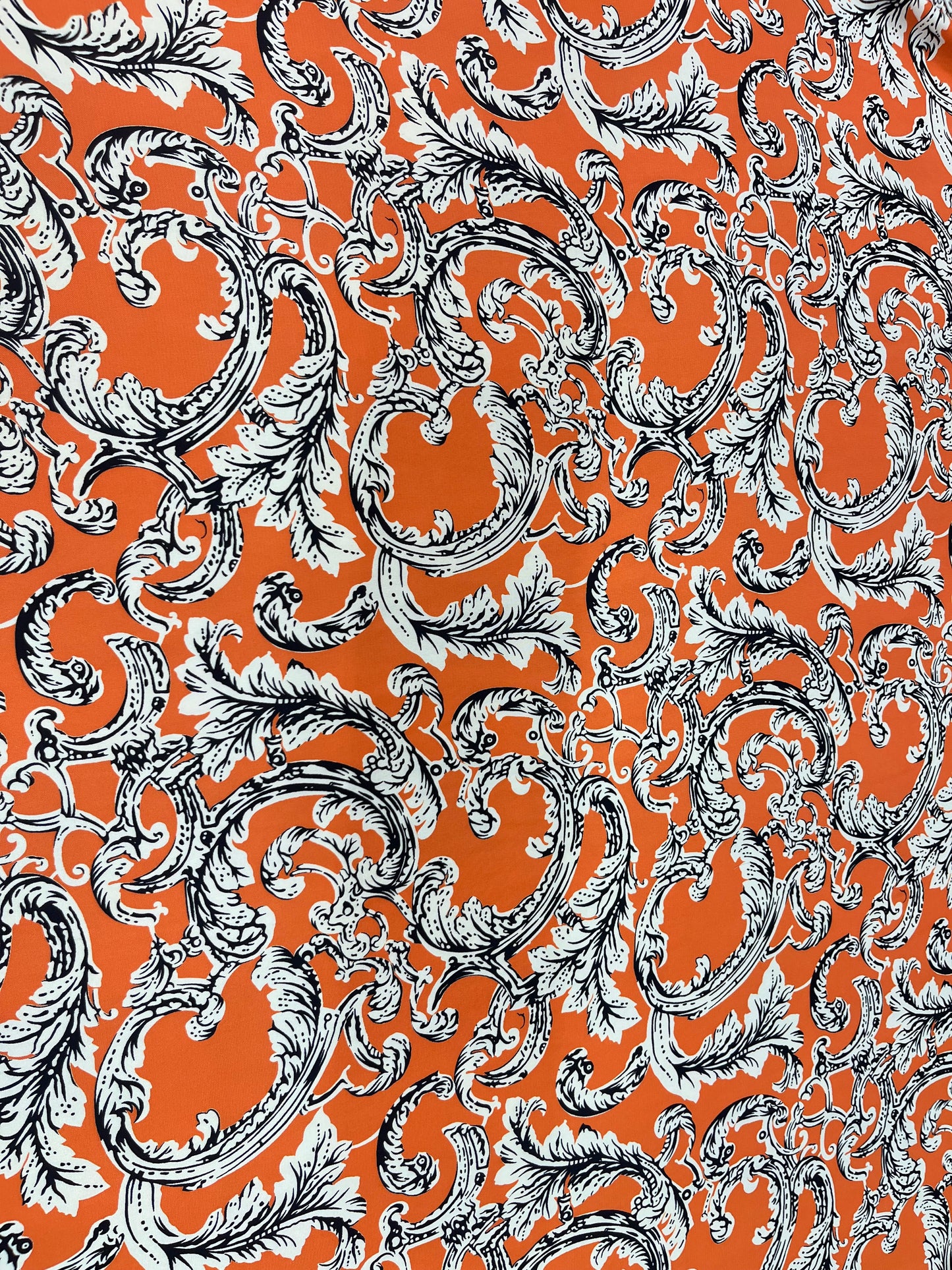Wilde Rag 45x45 orange leaf/floral