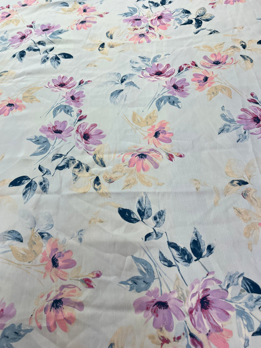 Wild Rag 45x45 light blue/ purple/ pink flowers
