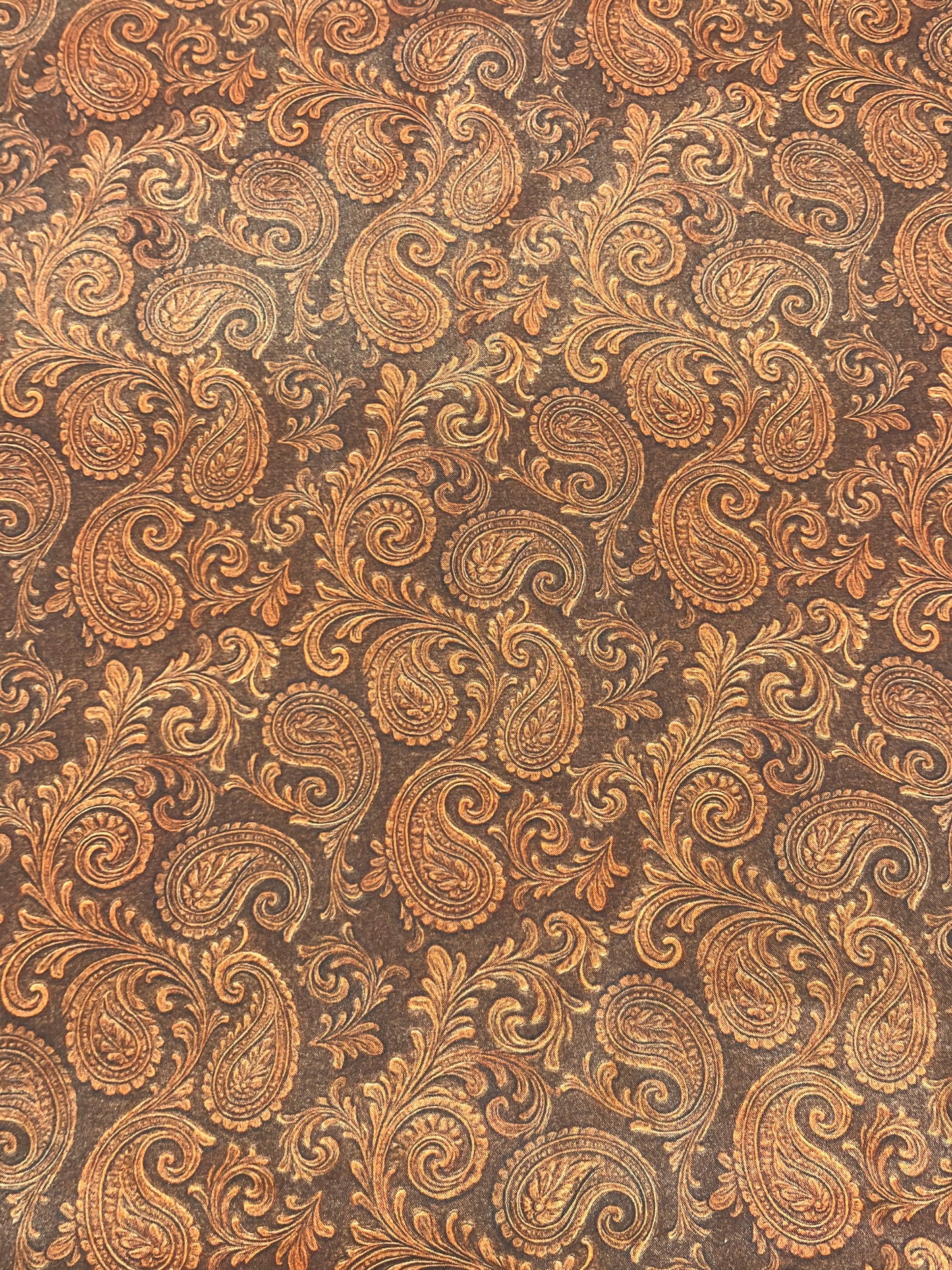Wild Rag 45x45 brown/orange leather tool paisley
