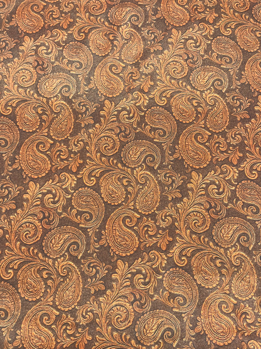Wild Rag 45x45 brown/orange leather tool paisley