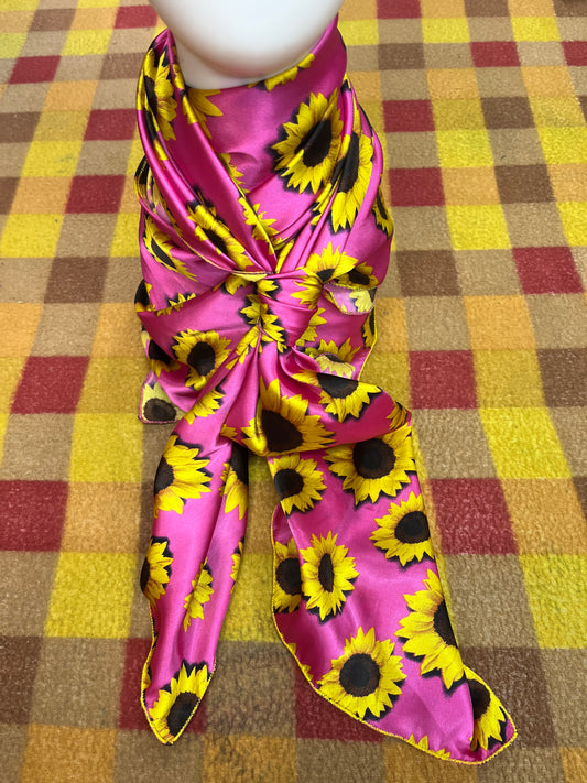 Wild Rag 45x45 pink /sunflowers